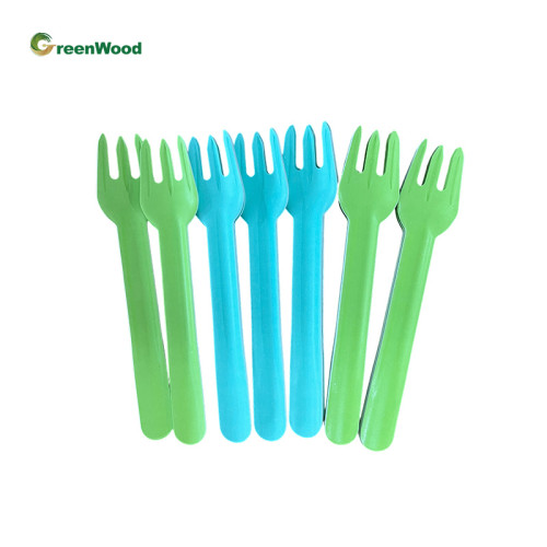 Plastic free compostable paper tableware to combat marine plastic pollution, paper fork