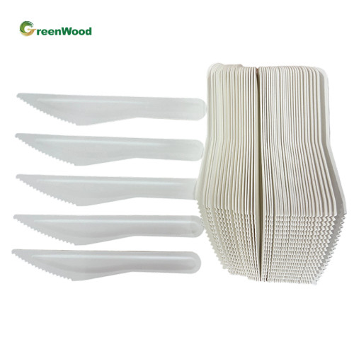 Hot selling tableware disposable cake spoon fork knife set compostable biodegradable tableware