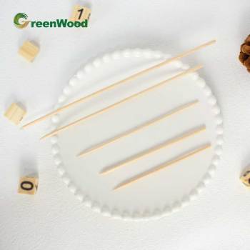 Customized Pack Biodegradable Bamboo Skewers Bulk Tools for Barbecue