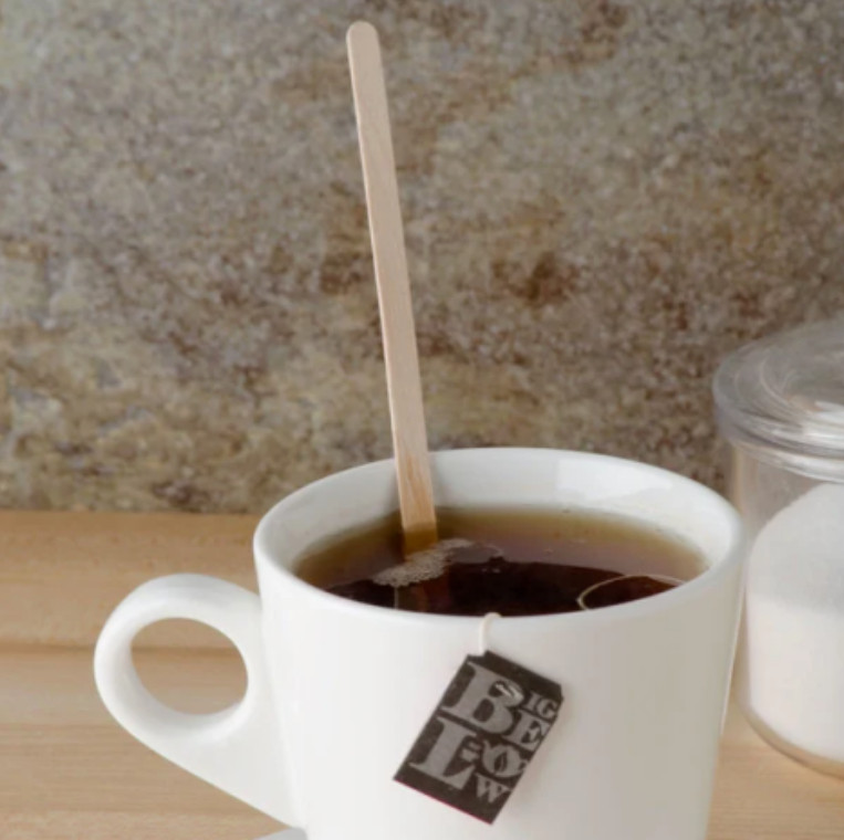 Wooden coffee stirrer