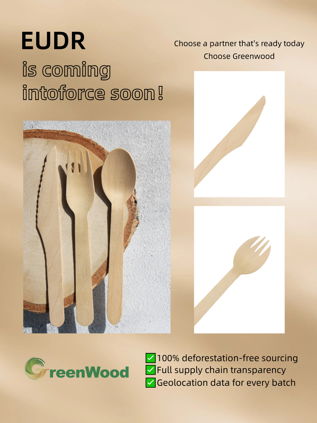 Chemical-free disposable wooden utensils 