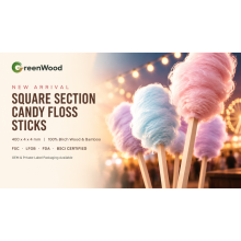 New Arrival:Square Section Candy Floss Sticks from Greenwood