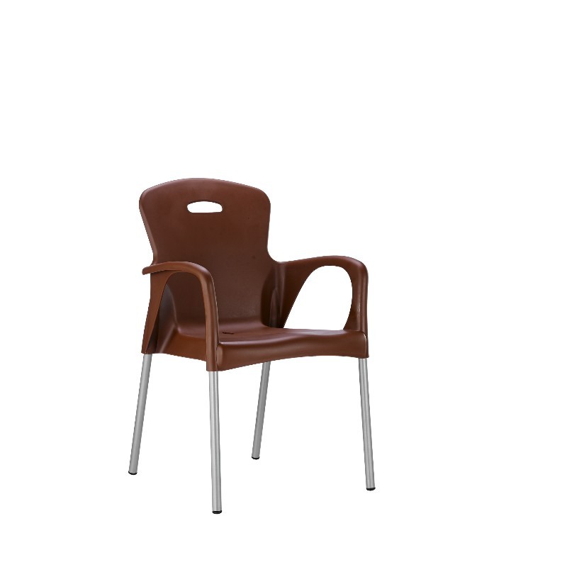 Brown plastic chair