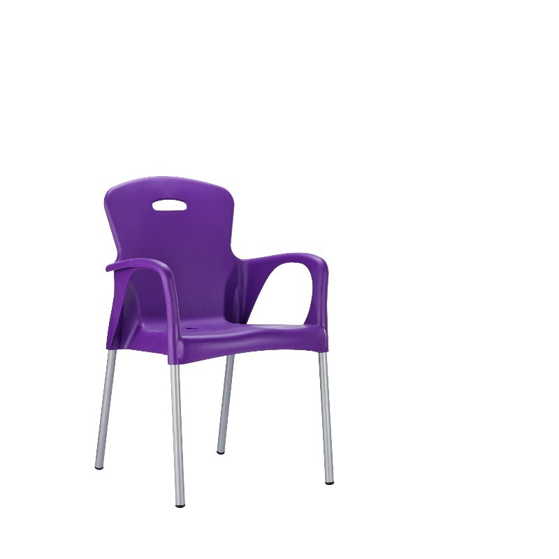 Purple plastic chair