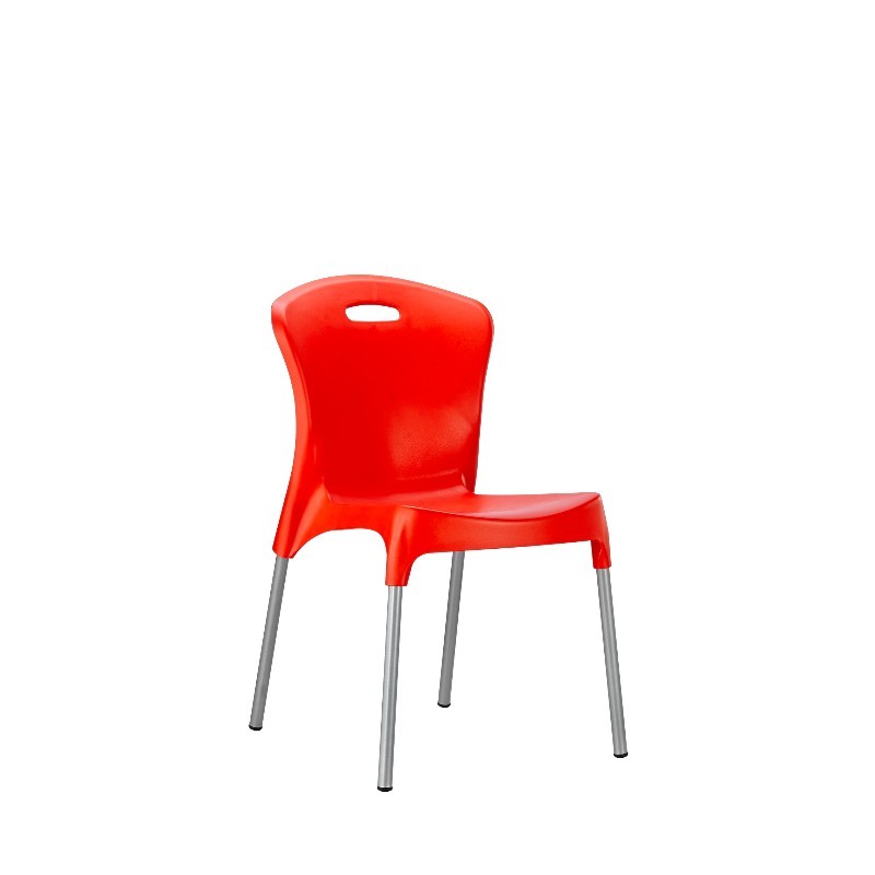 orange plastic chair