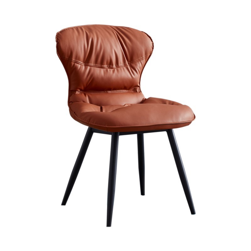 Brown Leather Dining Chair 