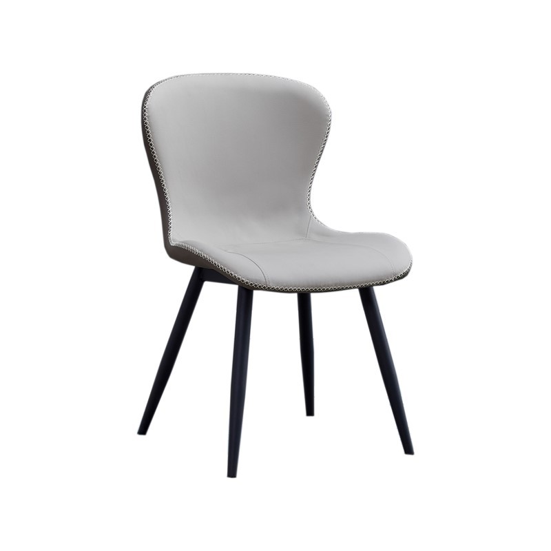 white leather chair