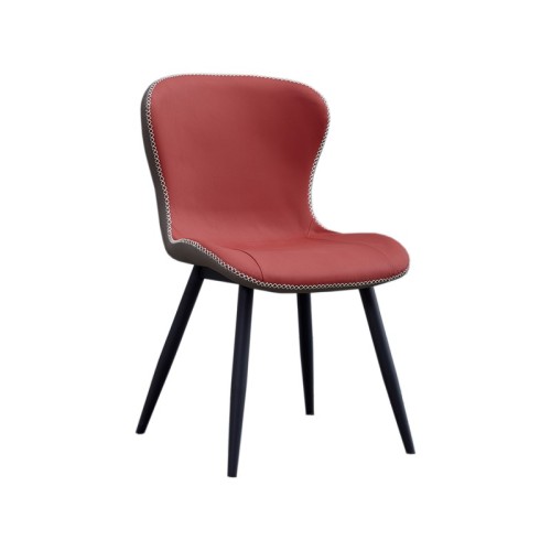 Best Price High Quality Japanese Red Dining Chairs Upholstered Modern