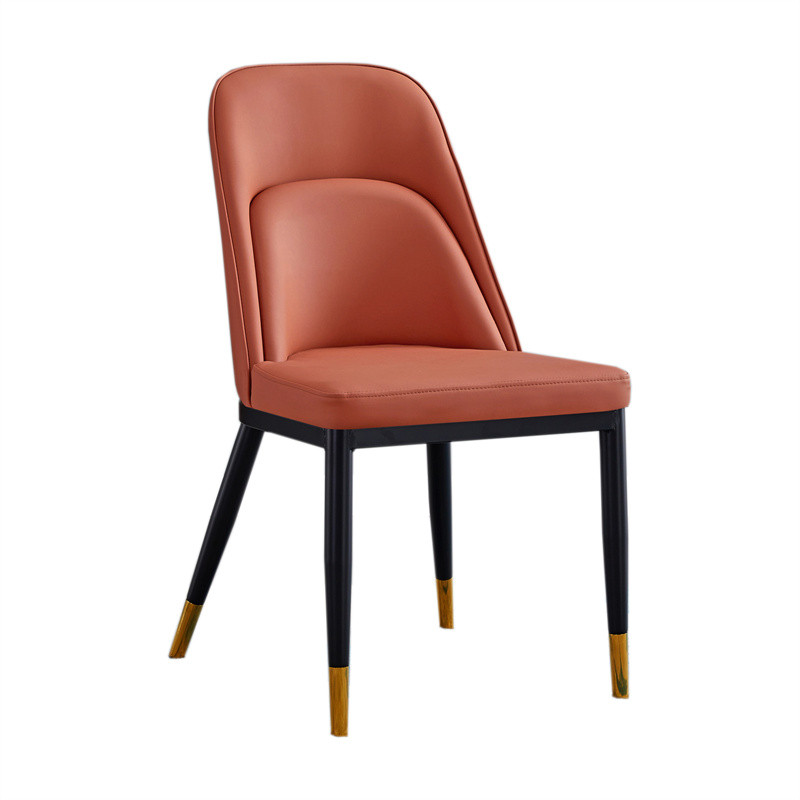 orange leather chair