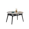 Dining Tables Extendable Round Dining Table Modern Rock Beam Top Table