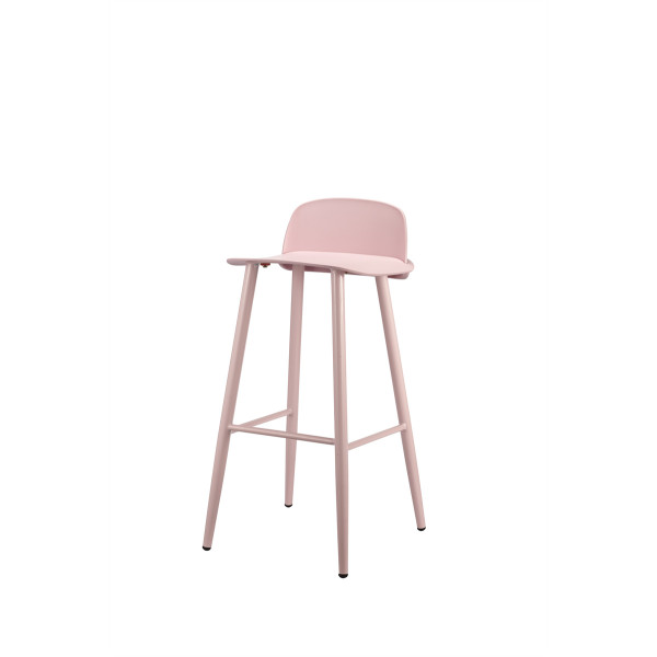 Colorful Plastic Seat Bar Chair with Metal Legs