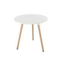 Wholesale Nordic Style Round Dining Table Restaurant Table with Beech Wood Leg