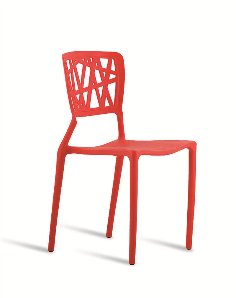 plastic chair with metal leg 