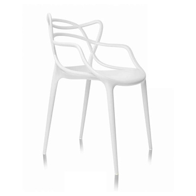 Cross Back Dining Chair Casual Plastic Chair for Restaurants, Cafes, Kitchens