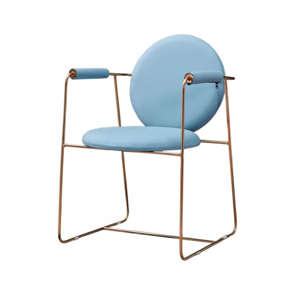 blue modern design leather chair