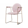 Dining Chairs Upholstered With Arms And Gold Metal Leg Household Chair