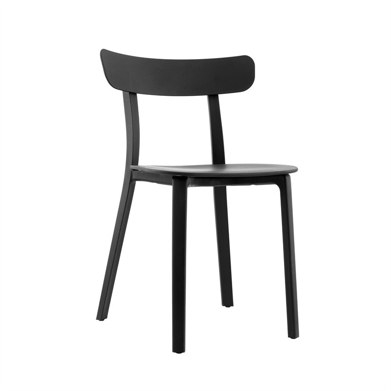 Black plastic chair