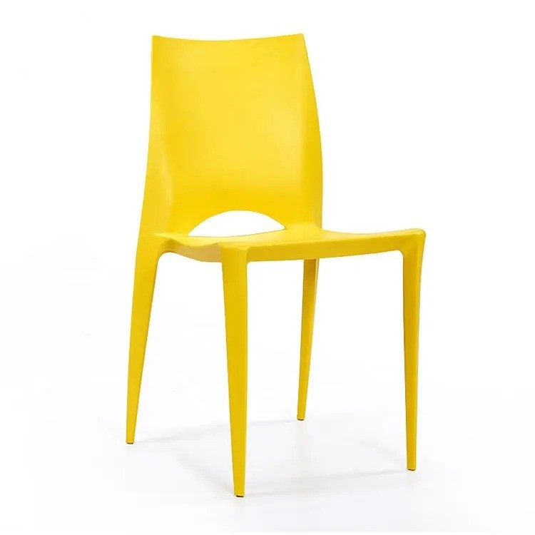 yellow plastic chair 