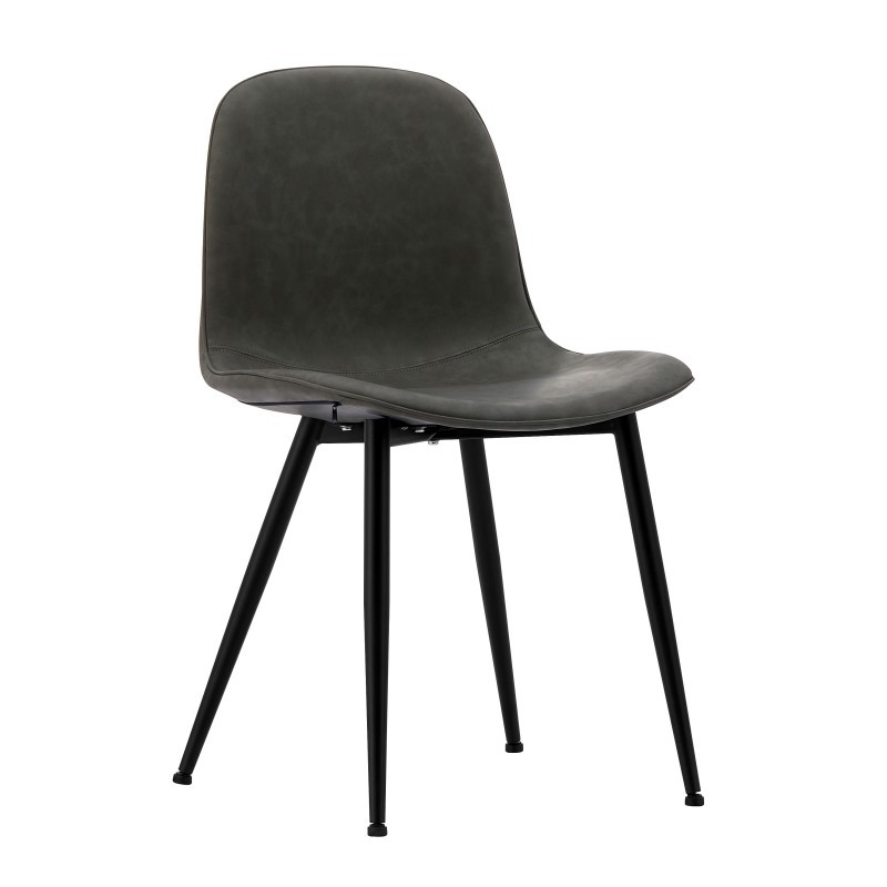 grey pu leather chair