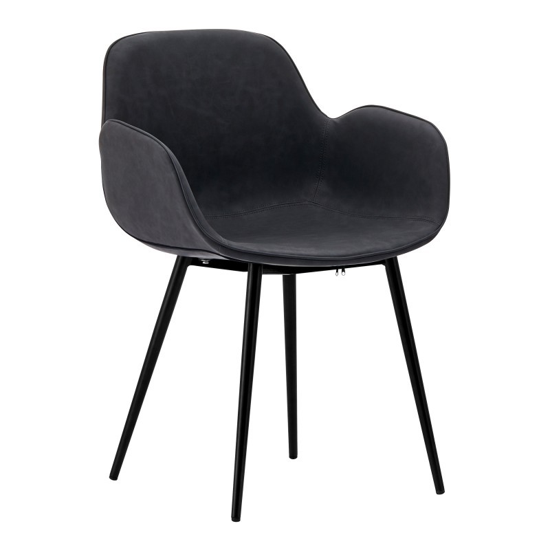 black pu chair 