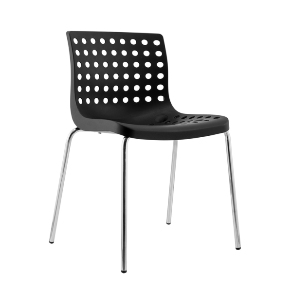 Factory Wholesale Plastic Chair Black Restaurant Plastic Stackable Chairs