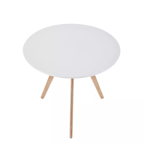 Cofffee Table Wholesale Nordic Style Round Dining Table Restaurant Table with Beech Wood Leg