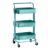 Home Use 3-Tier Storage Trolley China Manufacturer Rolling Metal Kitchen Storage Cart