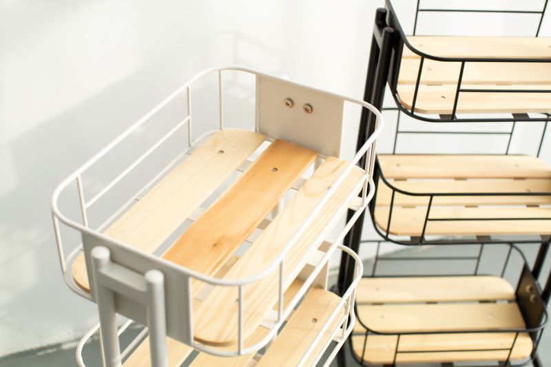 basket of kitchen storage trolley