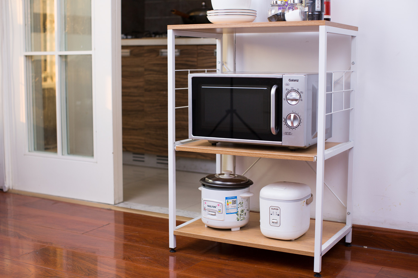 White Microwave oven rack