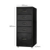 Mobile File Cabinet Office Furniture Customized 5 Drawers Metal Cabinet