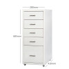 Mobile File Cabinet Office Furniture Customized 5 Drawers Metal Cabinet