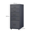 Mobile File Cabinet Office Furniture Customized 5 Drawers Metal Cabinet