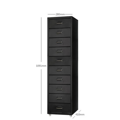 Customized 8/10 Drawers Cabinet Metal Mobile Filing Cabinets for Home