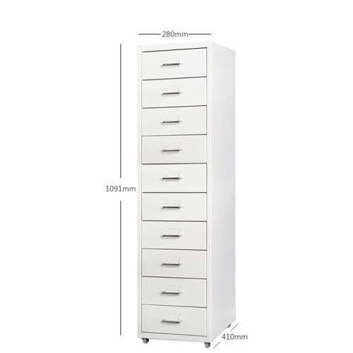 Customized 8/10 Drawers File Cabinet Metal Mobile File Cabinet