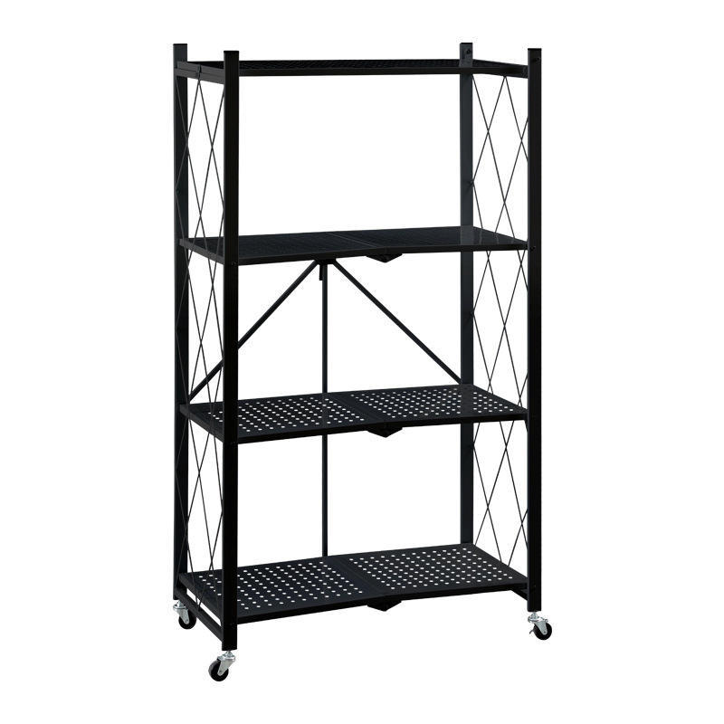 Foldable Stainless Steel Kitchen Shelf Metal Storage Shelf Rack With