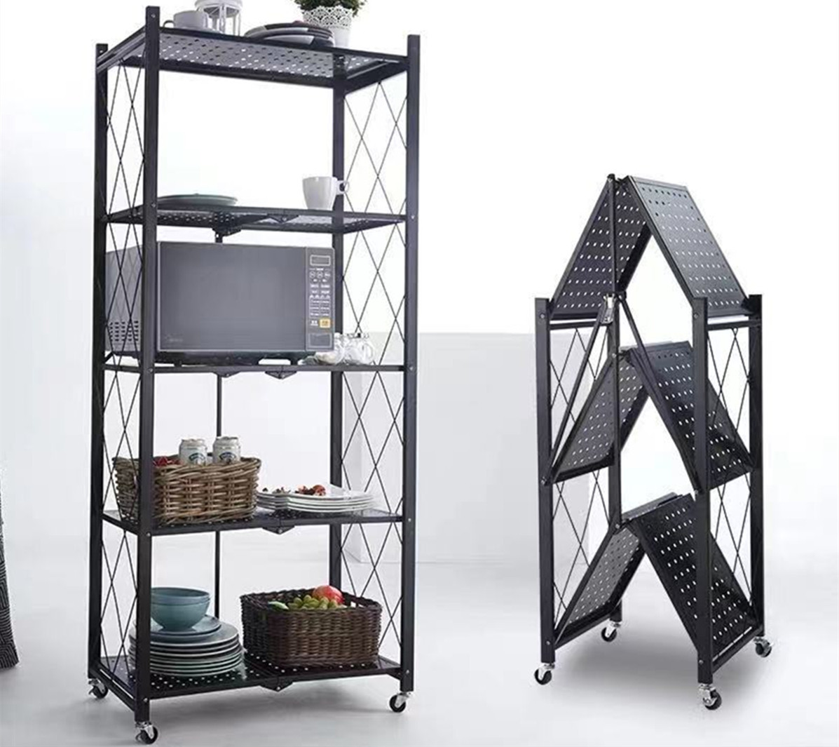 Foldable Kitchen Storage Shelves
