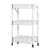 Foldable Metal Storage Rack Metal Folding Utility Kitchen Trolley Cart