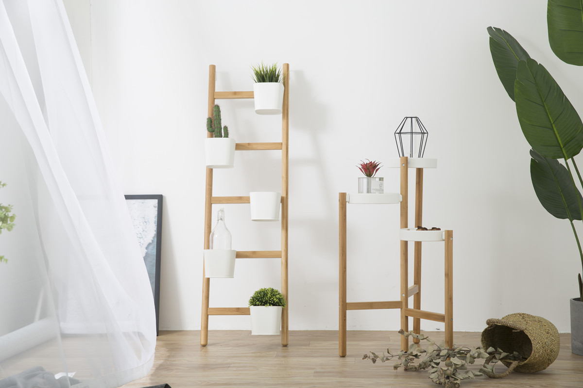 White plant stand 