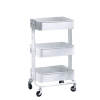 Storage Trolley Cart 3-Tier Mobile Kitchen Cart without Handle for Home Used
