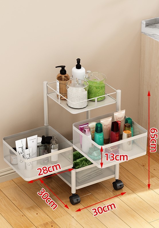 3-tier white storage rack