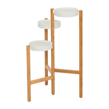 Metal Wood plant Stand Storage Shelf