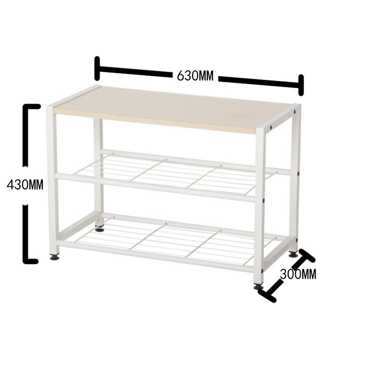 size of white shoe storage shelf