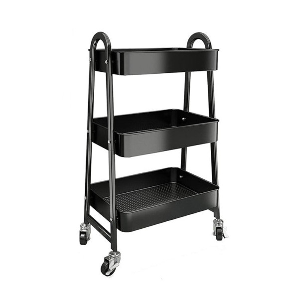 Metal Rolling Storage Trolley Utility  Organization Cart Kitchen Serving Trolley for Home Used