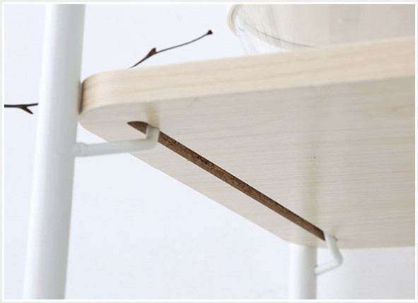 detail of storage rack
