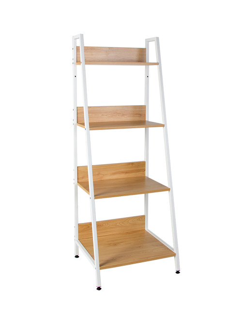 4-Tier Ladder Bookshelf Bookcase Storage Shelf Racks