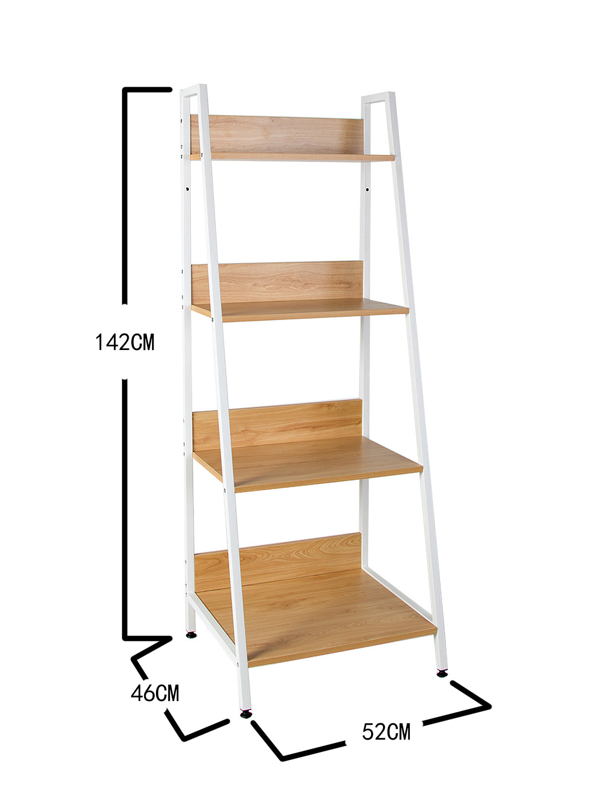 size of ladder shelf