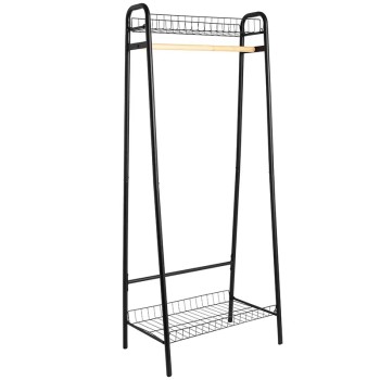 Garment Rack 2-Tier Metal Clothing Coat Rack