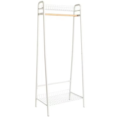 Garment Rack 2-Tier Metal Clothing Coat Rack