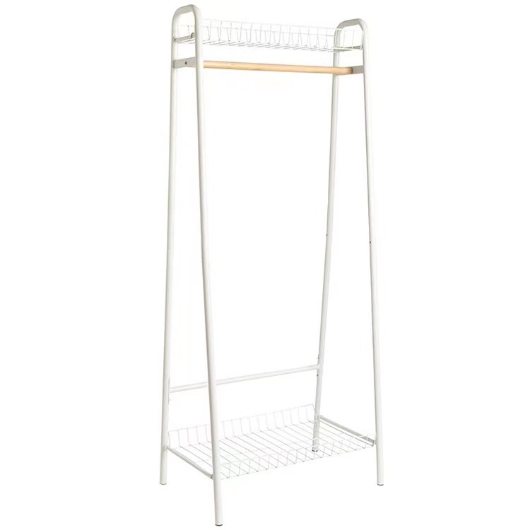 white garment racks