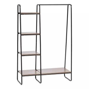 Metal Wooden Clothes Rack, Clothing Storage Shelf for Home General Used China Manufacturer